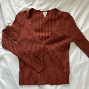 Deep V Cardigan